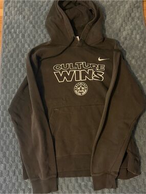 Nike Black and White Logo Tag Hoodie